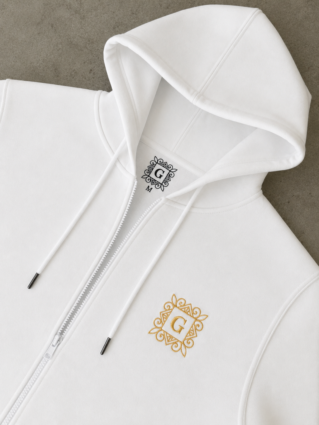 GERON. Urban Zip Hoodie
“White”