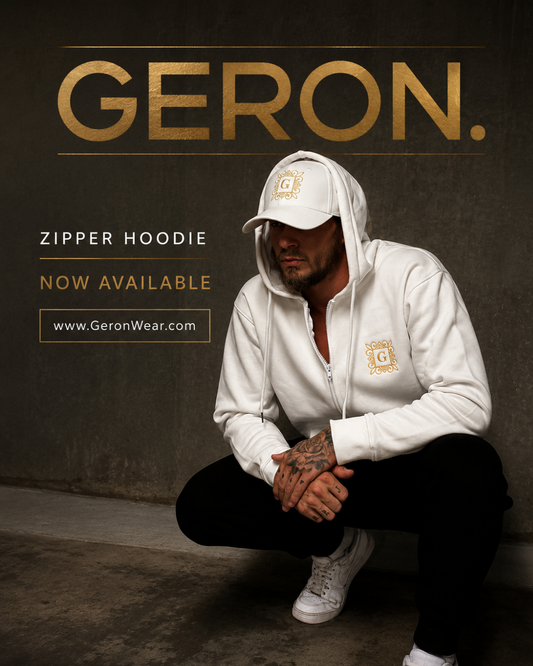 GERON. Urban Zip Hoodie
“White”