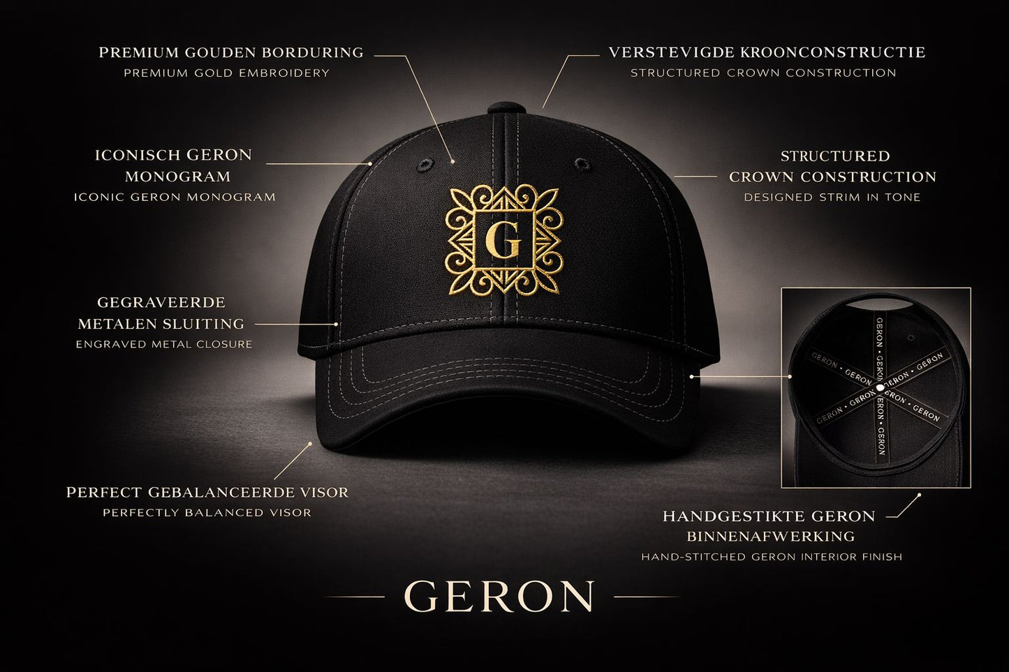 GERON. Sovereign Cap - Black Gold Edition